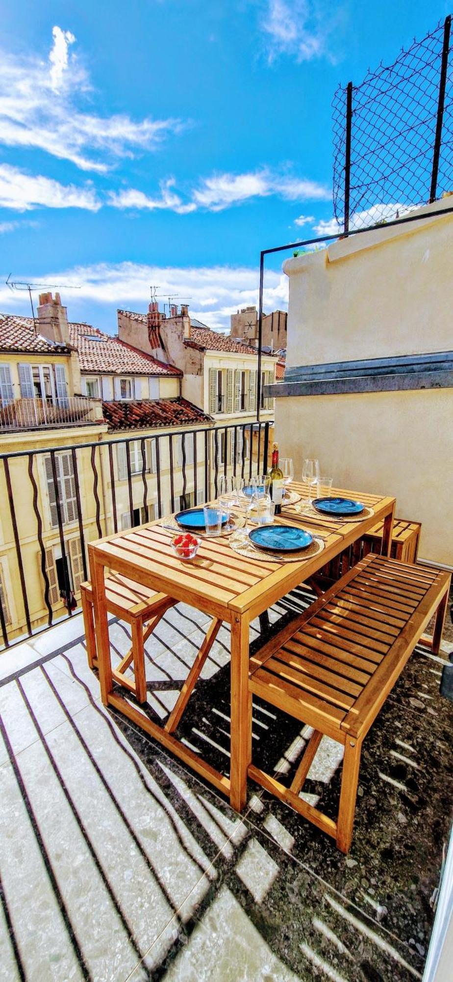 Terrasse - Hyper Centre - 2 Chambres - Parking Gratuit - Calme & Lumineux - Arrivee Autonome Marseille Kültér fotó